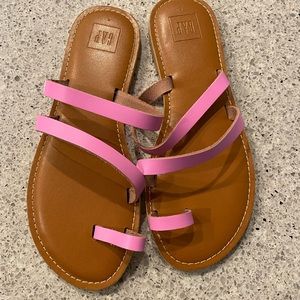 Pink leather sandals from gap